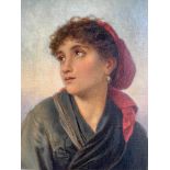CIRCLE EUGENE VON BLAAS, AUSTRIAN, 1843 - 1932, 19TH CENTURY OIL ON CANVAS Portrait of a young gypsy