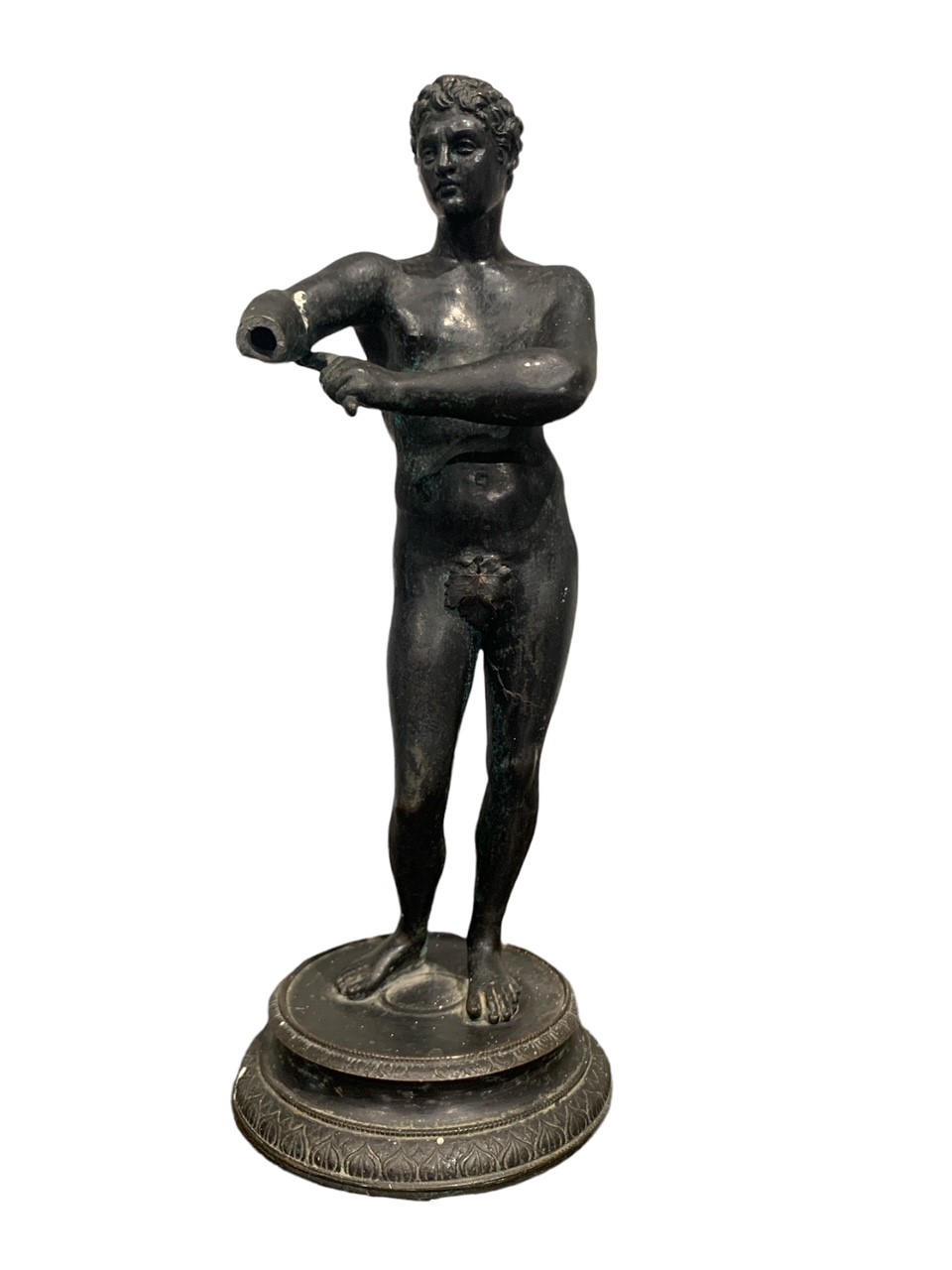 AFTER THE ANTIQUE, MODEL OF LYSIPPOS, A 19TH CENTURY GRAND TOUR BRONZE OF APOXYOMENOS 'The