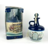 LAMBS NAVY, TWO CERAMIC BOTTLES OF VINTAGE RUM Comprising a commemorative bottle 'To Celebrate The