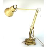 AN ANGLEPOISE CHROME LAMP BASE Painted over in cream colour on a cast-iron square base, circa 1940'