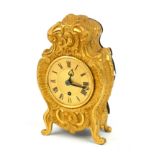 PAYNE, AN EARLY 19TH CENTURY ORMOLU MANTLE CLOCK Scrolled Rococo form case with gilt dial and