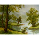 A COLLECTION OF WATERCOLOUR LANDSCAPES AND PRINTS To include two watercolours, river scenes,