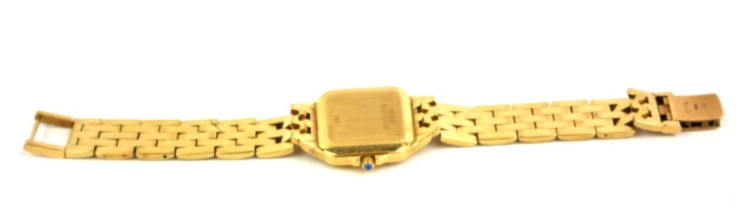 CONCORDE, PANTHERE DESIGN, A 14CT GOLD LADIES' WRISTWATCH Having a square dial with sapphire winder, - Image 4 of 4