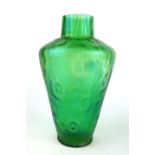 A JUGENSTIL PERIOD BOHEMIAN LOETZ OF KLOSTERM'HLE IRIDESCENT ART GLASS MOULDED VASE Splashed with