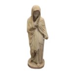 BENJAMIN EDWARD SPENCE (British, 1822'1866), Carved marble statue of the Highland Mary. Signed