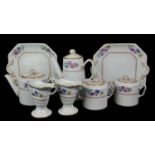 COPELAND, SPODE, A FINE SEMI PORCELAIN STONE CHINA TEA SERVICE FOR FIFTEEN Decorated with floral