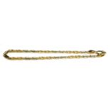 A CONTINENTAL 9CT GOLD BRACELET Having a single strand of geometric form links. (approx 20cm, 7g)