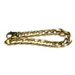 A VINTAGE 9CT GOLD CURB LINK NECKLACE Single strand of pierced links. (approx 23cm, 66g)