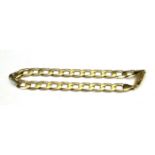 A VINTAGE 9CT GOLD CURB LINK BRACELET Single strand of pierced links. (approx 19cm, 9g) Condition: