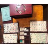 'CHINESE GAME OF FOUR WINDS', A CHINESE HARDWOOD CASED MAHJONG SET By Hip Yan 'Tsun Kee, Hong Kong',