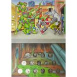 'TEENAGE MUTANT HERO TURTLES OFFICIAL MEDAL COLLECTION', A SET OF 20TH CENTURY CUPRO NICKEL