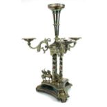 A FINE LATE 19TH CENTURY VICTORIAN NEO-RENAISSANCE SILVER PLATED EPERGNE/TABLE CENTREPIECE The