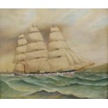 TARANAKI 1865 1878 SHIPS PORTRAIT Oil on canvas, Captain Francis Henry Burdett Iron screw steamer,