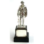 CARRINGTON & CO., LONDON, A RARE EARLY 20TH CENTURY HALLMARKED SILVER MODEL, ISAWW OFFICER A