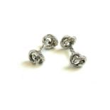 ASPREY, A PAIR OF 18CT WHITE GOLD GENT'S ROPE TWIST CUFFLINKS. (approx 18g) Condition: good