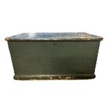 A VICTORIAN PAINTED PINE COFFER Condition paint distressed 90 x 54 x 49cm