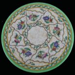 CROWN DUCAL, AN ART DECO CHARLOTTE RHEAD CHARGER Tubelined in traditional manner, with geometric