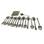 A COLLECTION OF LOOSE SILVER TEASPOONS, ASSAYED CHARLES WYKES, BIRMINGHAM 1918. Mappin & Webb,