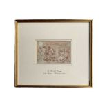 MANNER OF THOMAS ROWLANDSON, 1756 - 1827, 18TH/19TH CENTURY PEN AND BROWN INK WASH DRAWING Titled '