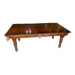E.J. RILEY LTD, AN EARLY 20TH CENTURY OAK SNOOKER DINING TABLE The oak top with four leaves