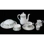 CROWN STAFFORDSHIRE, A FINE BONE CHINA SOLITAIRE TEA SERVICE FOR ONE Consisting of a tea/coffee pot,