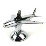 DUNHILL, A NOVELTY CHROME LIGHTER FORMED AS AN AIRPLANE Reg no: 872899. (h 8cm x length 16cm)