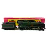 HORNBY DUBLO, A VINTAGE THREE RAIL DIECAST MODEL TRAIN LOCOMOTIVE AND TENDER Titled 'Barnstable'