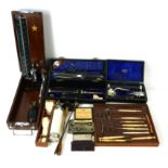 A COLLECTION OF VICTORIAN AND LATER MEDICAL EQUIPMENT To include syringes and scalpels, the