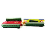 HORNBY DUBLO, A COLLECTION VINTAGE THREE RAIL DIECAST MODEL TRAINS The electric motor coach number