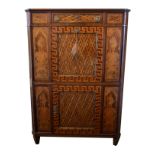 T. WILLSON OF QUEEN STREET, LONDON, A FINE EARLY 19TH CENTURY MAHOGANY AND SATINWOOD MARQUETRY