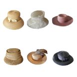 HARRODS, A LADIES' SUMMER HAT Along with another Harrods ladies' Ascot hat, made 100% sinaway by