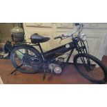 BARN FIND A VINTAGE FRANCIS BARNETT MOTORCYCLE, BICYCLE FIRST REGISTERED 1952, 98CC PETROL, BLACK,