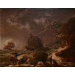 CIRCLE OF CLAUDE JOSEPH VERNET, AVIGNON, 1714 - 1789, PARIS, AN 18TH CENTURY OIL ON CANVAS Stormy