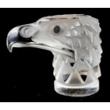RENÉ LALIQUE, 'TÊTE D'AIGLE', A LARGE CLEAR AND FROSTED GLASS EAGLE HEAD CAR MASCOT, PRE 1945 The