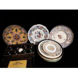 A COLLECTION OF VICTORIAN AND LATER PORCELAIN TABLEWARE To include a pair of plates, marked 'Fancy