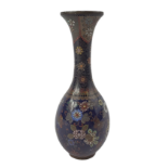 A SMALL CLOISONNÉ VASE Floral decoration. (h 18cm) Condition: slight damage to neck and near base