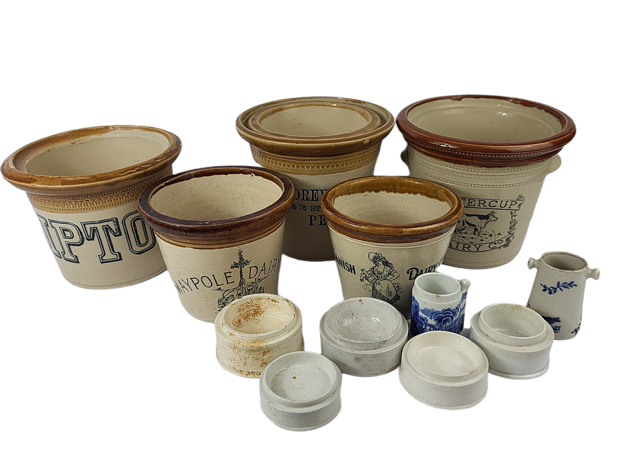 KITCHENWARE INTEREST, A SELECTION OF LATE VICTORIAN AND LATER STONEWARE POTS AND JUGS Consisting