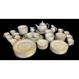 ROYAL DOULTON, AN EXTENSIVE WHITE NILE PATTERN DINNER/TEA SERVICE To include tureens, meat plate,