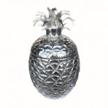 A SILVER PLATED PINEAPPLE FORM ICE BUCKET. (35cm) Condition: good