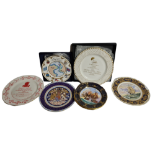 SPODE, WARTIME ENGLAND EDITION, THREE JEWELLED PORCELAIN CABINET PLATES Including The Battle of