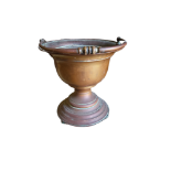 A LARGE COPPER BUCKET Fitted with swing handle, standing on ball feet. (h 38cm) Condition: good,
