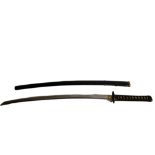 A JAPANESE GUNTO SWORD Bronze mounts, ebonised wood scabbard. (length 96cm) Condition: good, light