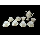 WEDGWOOD, AN EARLY 20TH CENTURY FIFTEEN PIECE COFFEE SERVICE. Condition: good, no damage or