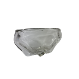 A 1960'S WHITEFRIARS HEAVY CRYSTAL CLEAR GLASS FREEFORM ART BOWL Designed after Baxter. (h 16cm x