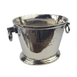 A LARGE SILVER PLATED CHAMPAGNE BATH Bearing inscription 'Château De Louvois'. (h 25cm x length