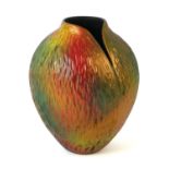 DAVID WARD, A MODERN BRITISH STUDIO POTTERY MANGO FORM VASE Hand thrown pottery vase of