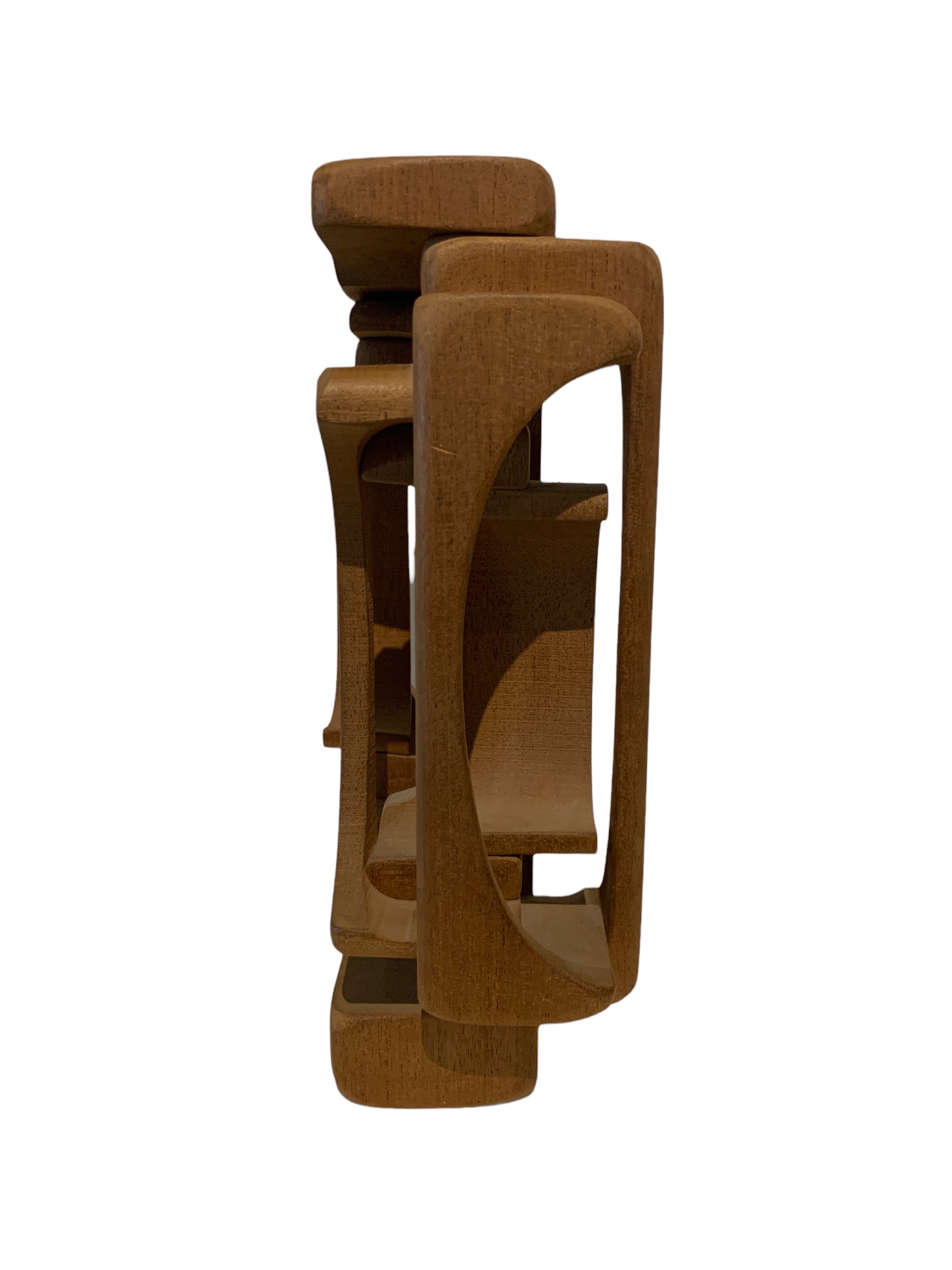 BRIAN WILLSHER, BRITISH, 1930 - 2010, A 20TH CENTURY CARVED WOOD ABSTRACT SCULPTURE Articulated - Image 2 of 5