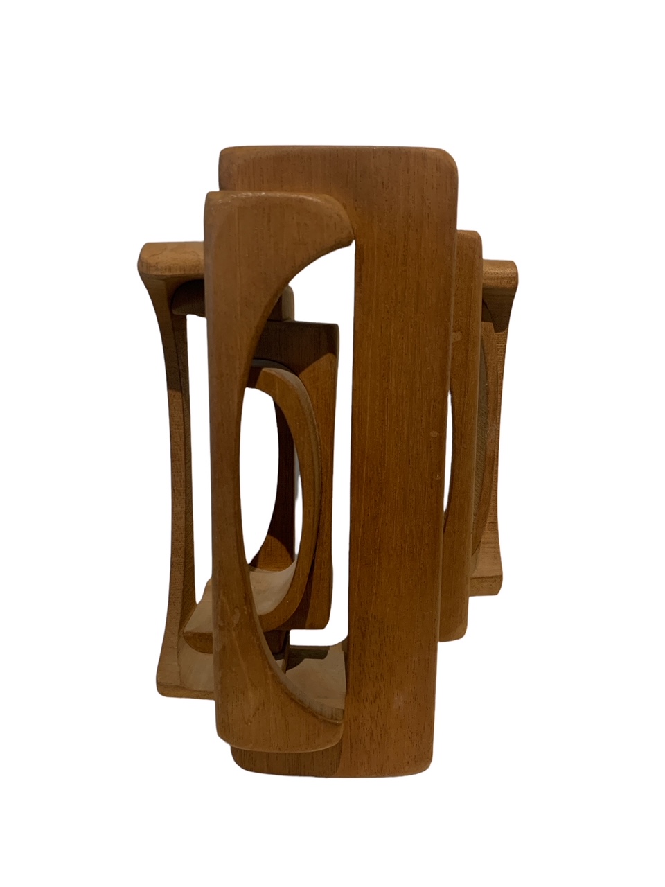 BRIAN WILLSHER, BRITISH, 1930 - 2010, A 20TH CENTURY CARVED WOOD ABSTRACT SCULPTURE Articulated - Image 3 of 5