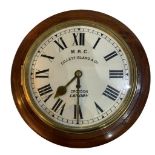 M.R.C. CILLETT, BLAND & CO., CROYDON, FUSÉE WALL CLOCK Having a painted dial with Roman numerals,