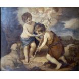 AFTER BARTOLOMÉ ESTEBAN MURILLO, A 19TH CENTURY OIL ON CANVAS 'The Christ Child and The Infant